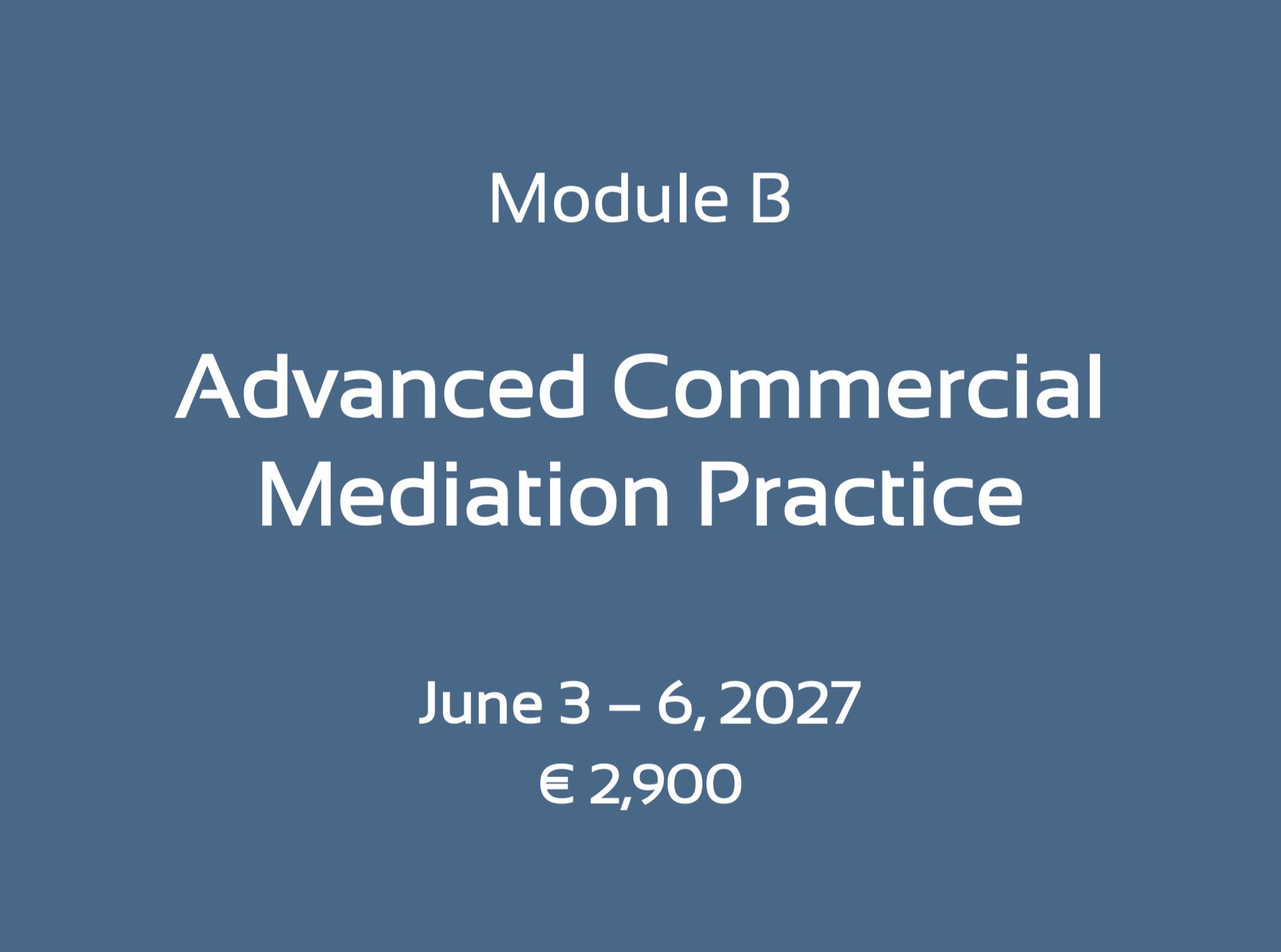 Mediation Training Module B